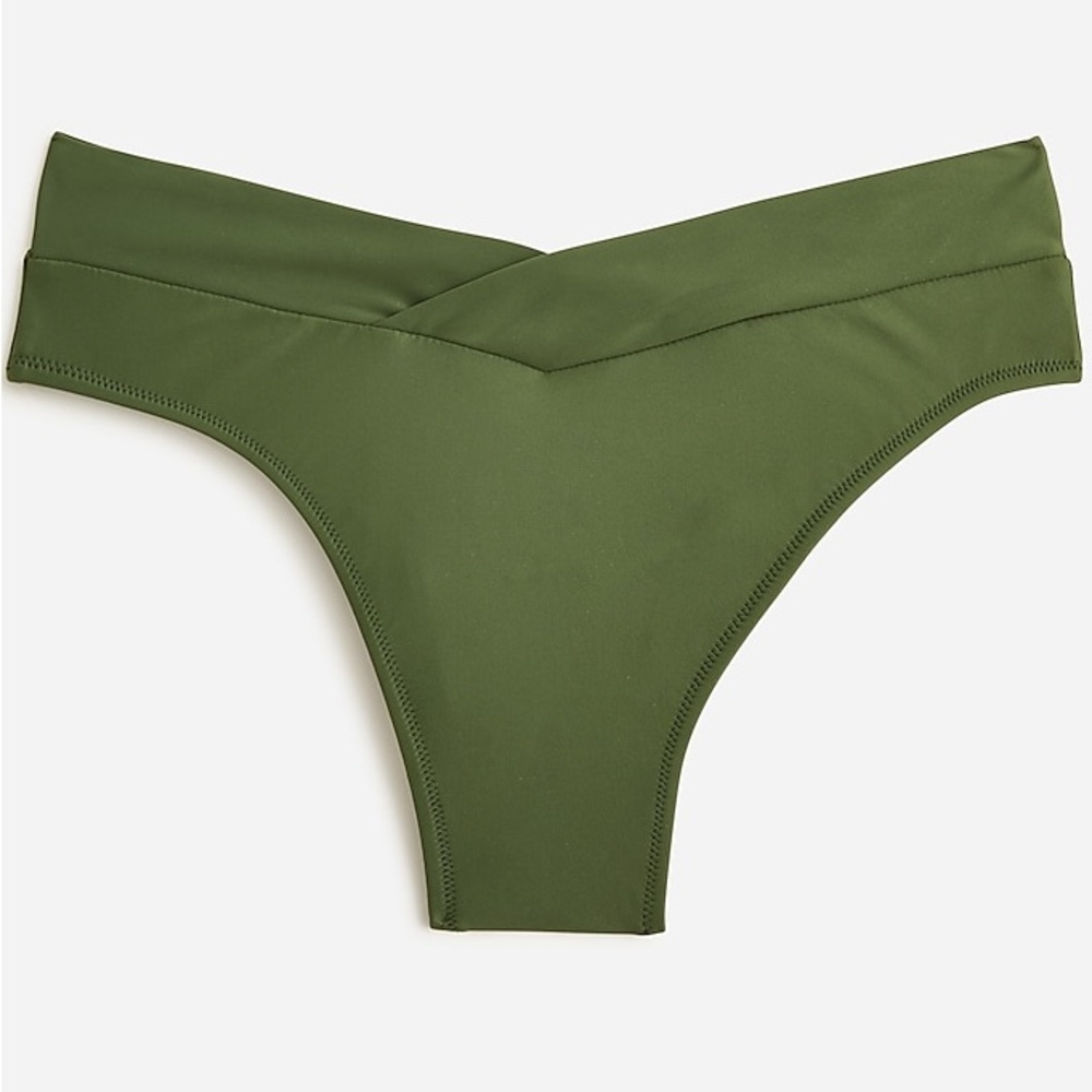 J.Crew Cross-front cheeky bikini bottom